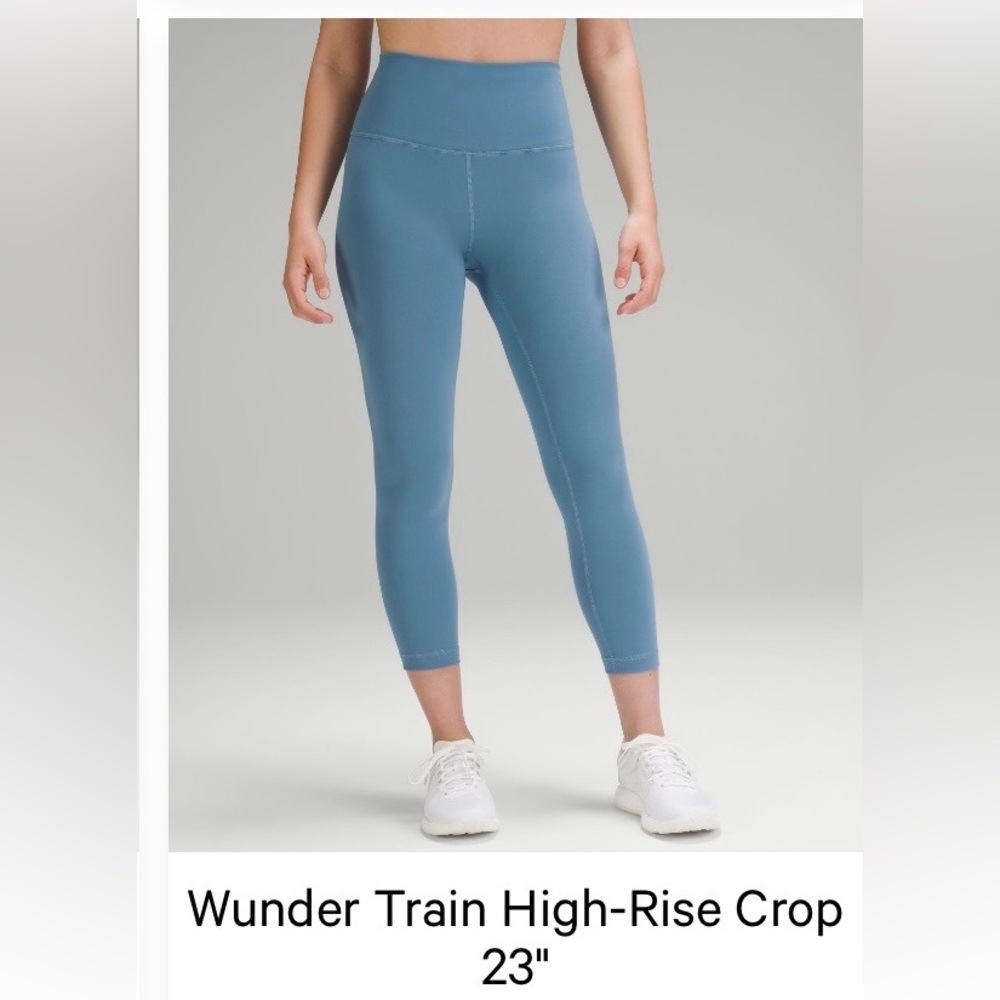 Lululemon Wunder Train High-Rise Crop 23 in Utility Blue Size 8